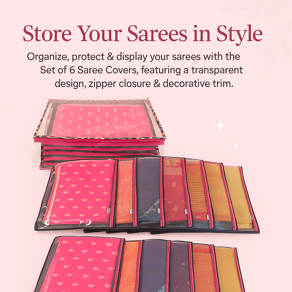 Saree/ Dress Cover (6 Sleeves) – Floral Dream